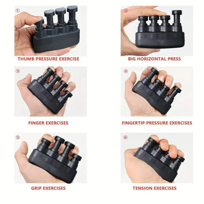 1PC Hand Exerciser–Improve Dexterity and Strength in Fingers, Hands, Forearms- Adjust Tension per Finger– Simulated Strings Help Develop Calluses- Comfortable Conditioning