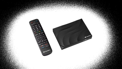 Vseebox V6 Max 2026 - Latest Model, Android 14, 4GB RAM, 64GB Storage, Voice Control, Wi-Fi 6, Parental Control, 8K HDMI, Complete Kit with Remote, HDMI Cable, Power Adapter, and Setup Guide