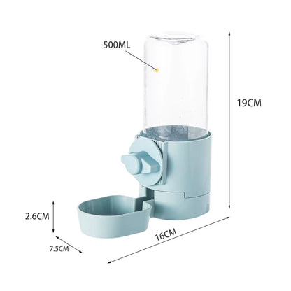Automatic Pet Feeder Cage Hanging Bowl Water Bottle Food Container Dispenser for Puppy Cats Rabbit Birds Pet Feeding Product