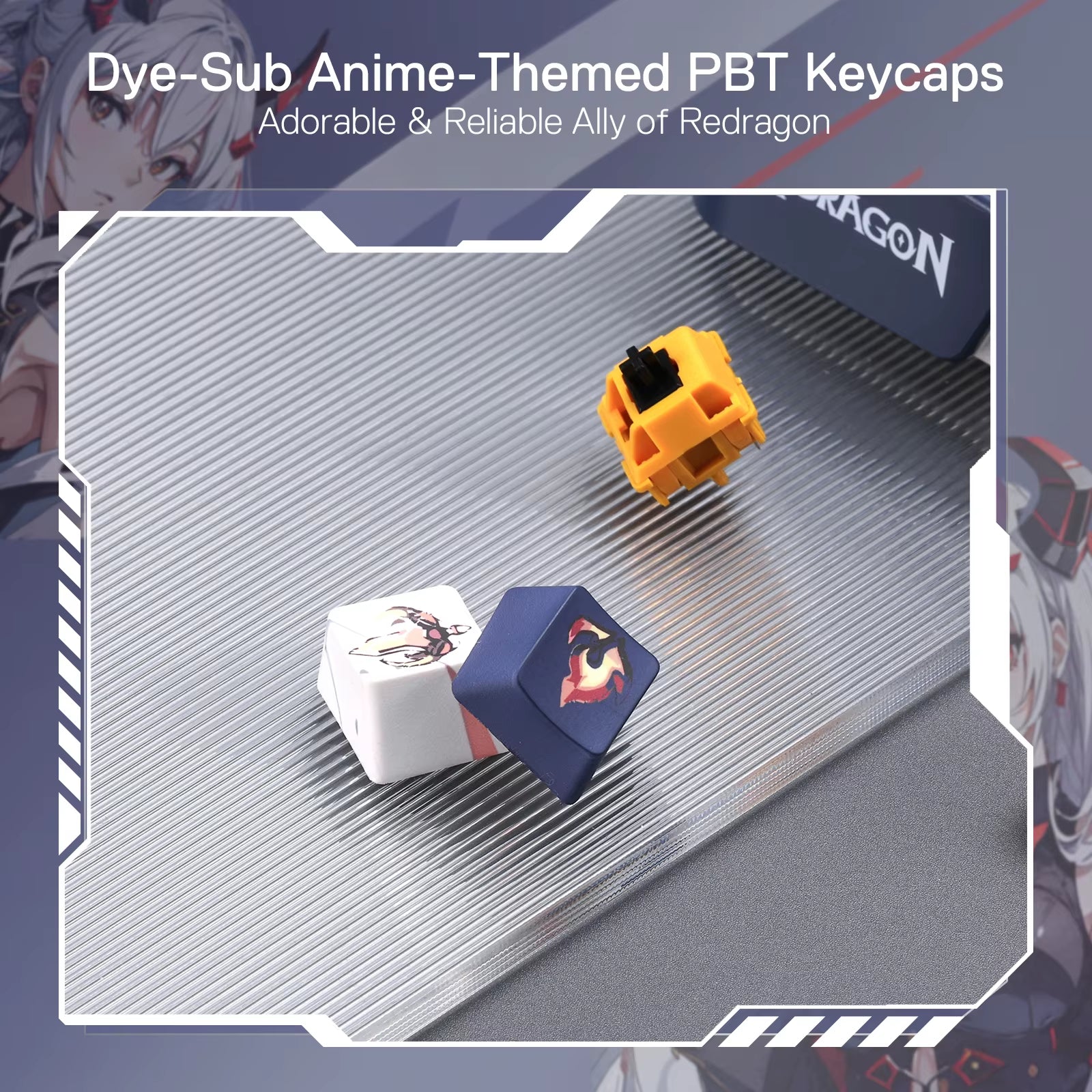 Unleash Your Gaming Potential with the Redragon K686 PRO SE 98 Keys Wireless RGB Mechanical Keyboard - Anime-Inspired, Hot-Swap Ready!