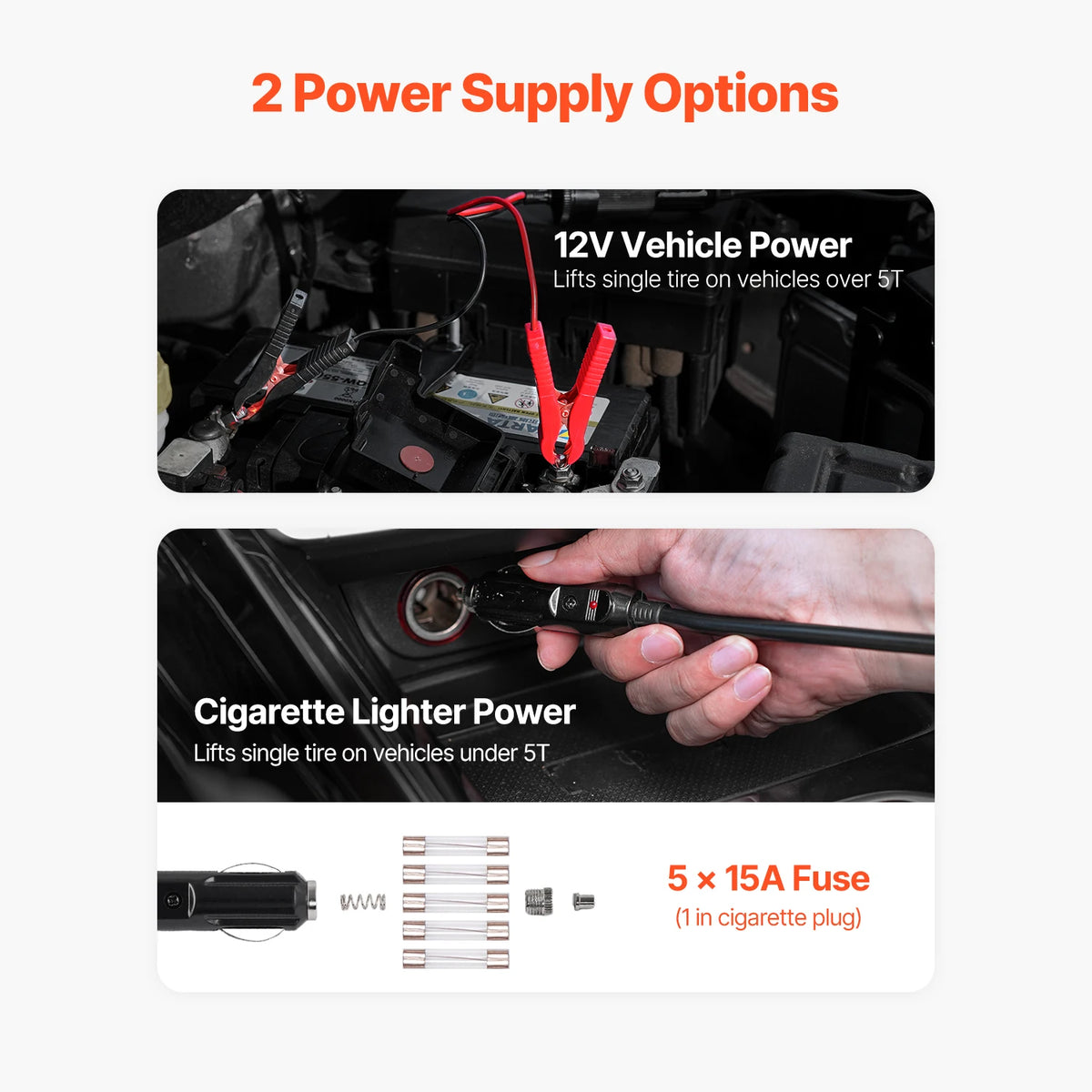 Succebuy 5T Electric Scissor Jack with Integrated Inflator and LED Light for Sedans, SUVs, and Trucks