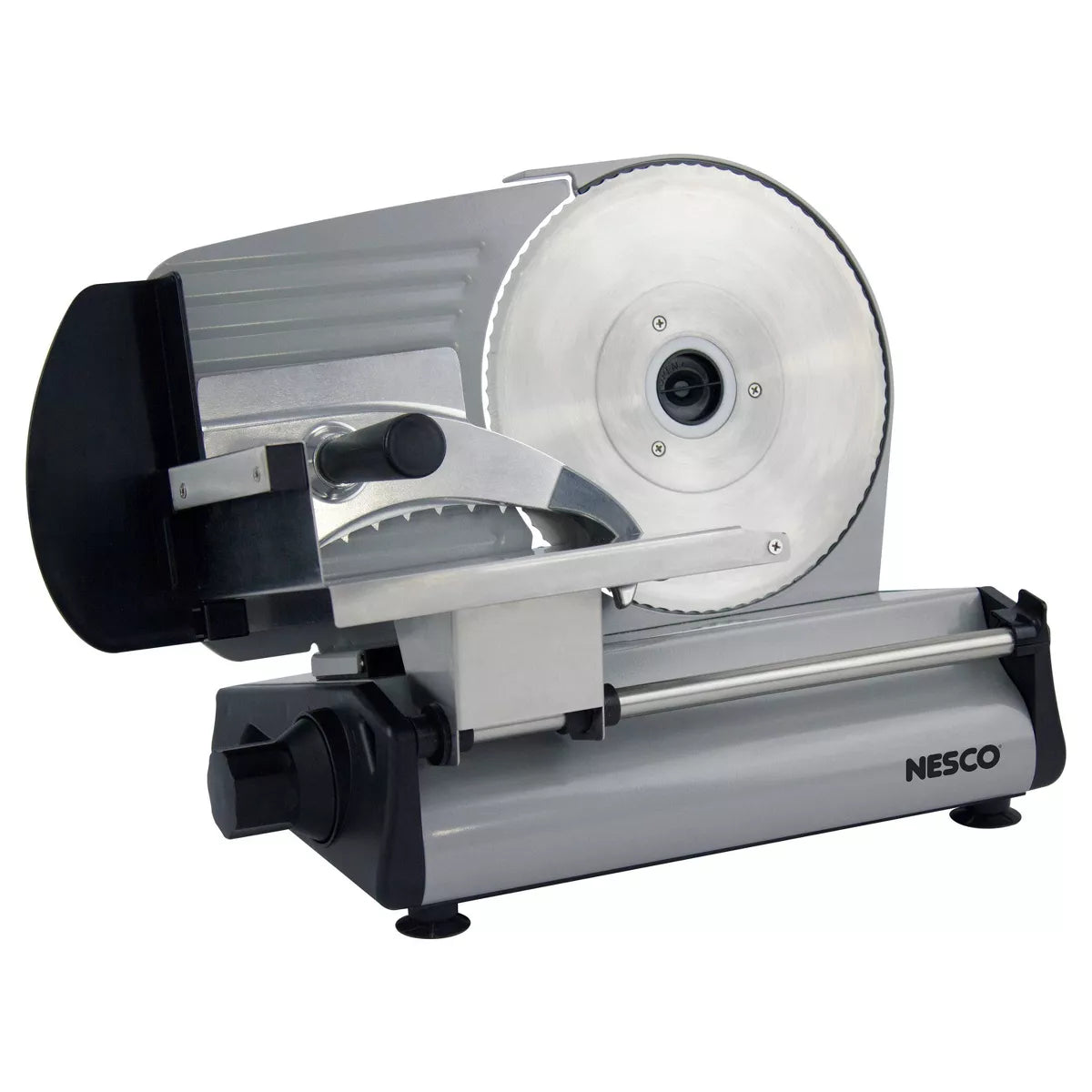 8.6-Inch Stainless Steel Electric Food Slicer, 180W with Blade Guard, Silver