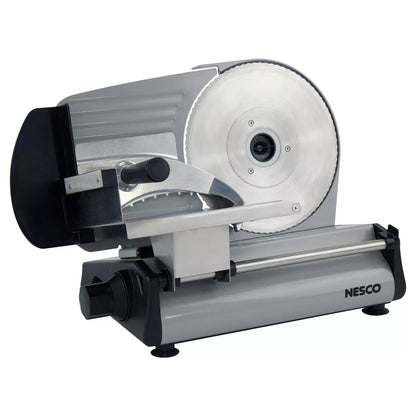 8.6-Inch Stainless Steel Electric Food Slicer, 180W with Blade Guard, Silver