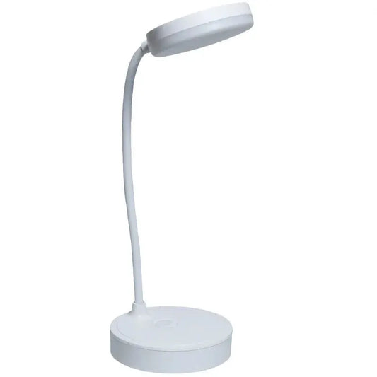 1Pc 10 LED Desk Lamp with USB Charging Port, 3 Dimming Levels, Touch Control, White