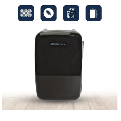 Emerson Portable Mini Fridge Cooler Quiet W Secure Latch and Holds up to 6 Cans
