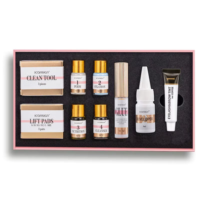 ICONSIGN Professional Eyelash Lift and Tint Kit with Brow Lamination Dye - Eye Makeup Tools