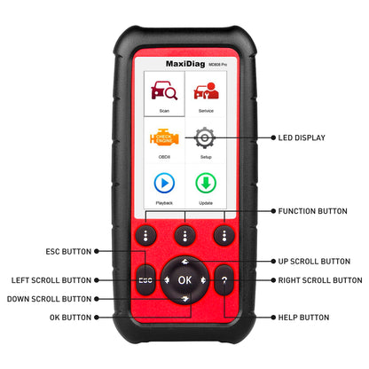 Autel Maxidiag Md808Pro OBD2 Car Diagnostic Scanner Automotive Code Reader OBDII Full System Diagnosis 7 Services