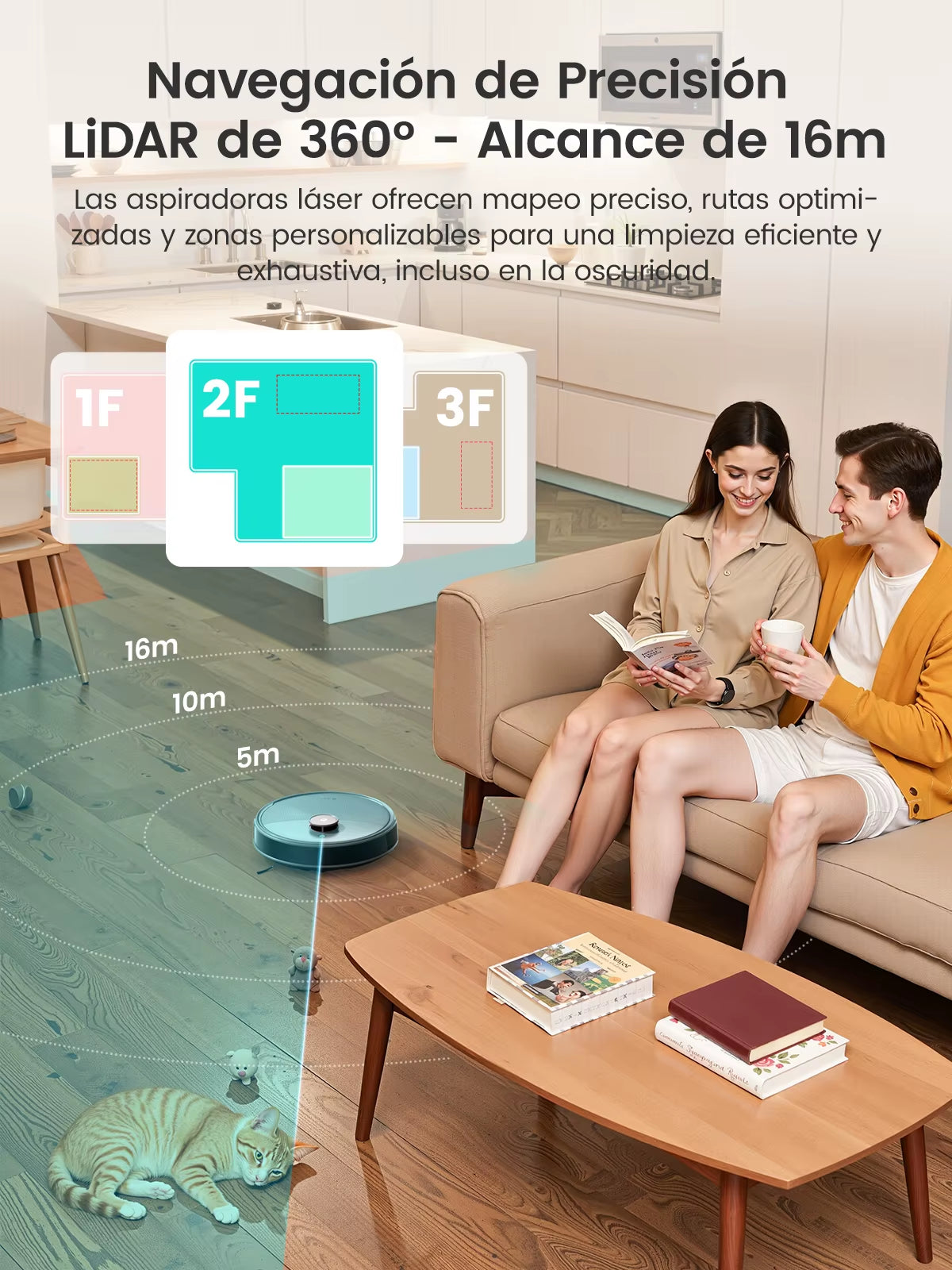 M3 Max Robot Vacuum, Robot Vacuum and Mop, 20000Pa Suction, Anti-Tangle Brushes, Dual Spinning Mop, Auto Mop Washing