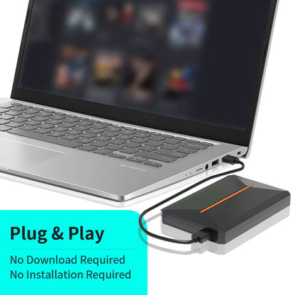Launchbox OS 500GB Portable Gaming HDD Retro Game Console with 3700+PC/3D Games for Ps4/Ps3/Ps2/Ps1/Wii/Wiiu for Wins Pc/Laptop