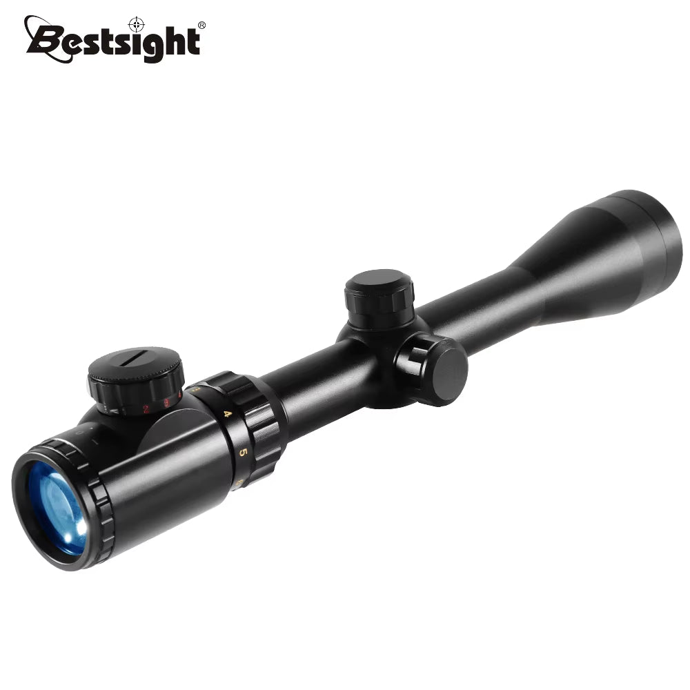 3-9X40 Tactical Hunting Scope with Red/Green Illuminated Mil Dot Crosshair and Mounts