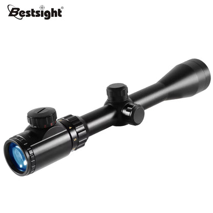 3-9X40 Tactical Hunting Scope with Red/Green Illuminated Mil Dot Crosshair and Mounts