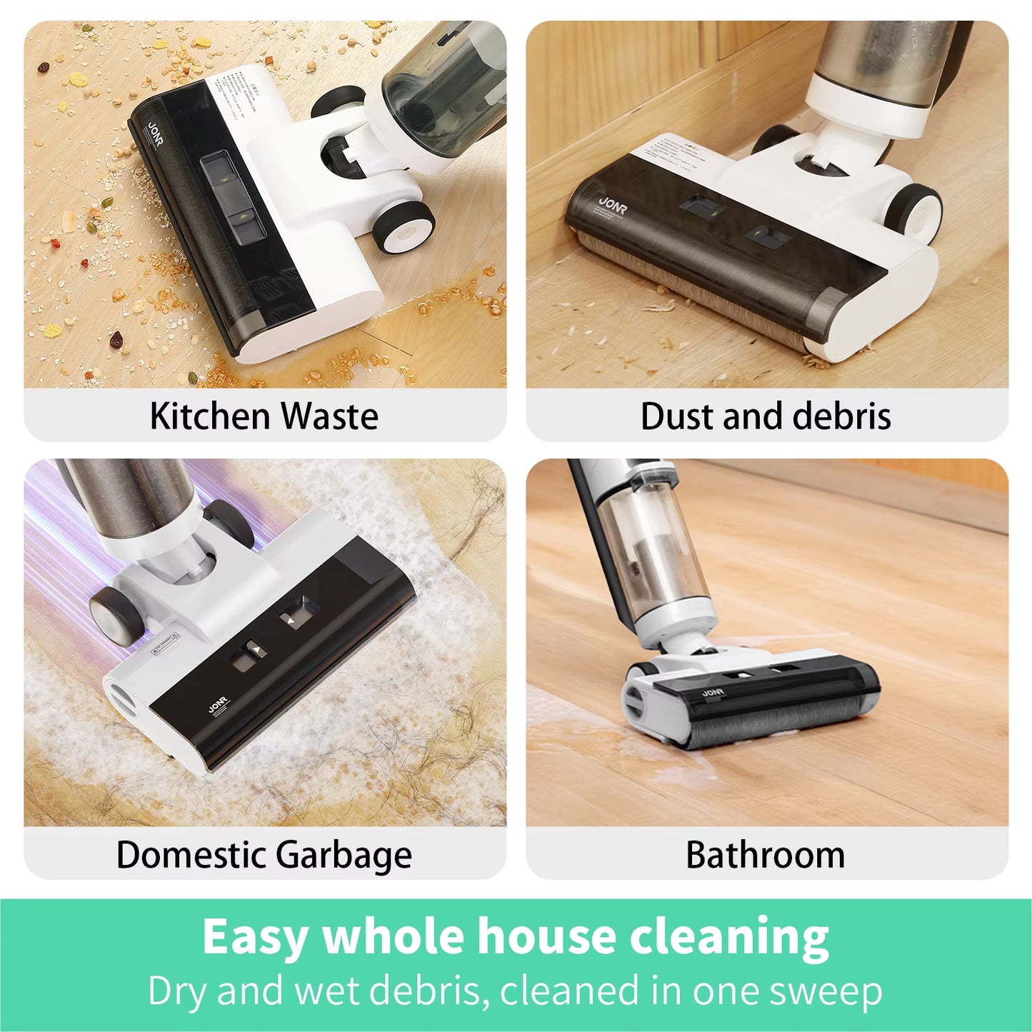 ED12 Wet Dry Smart Vacuum Washing Cleaner Wireless Washing Floor Cleaner/Mop Water