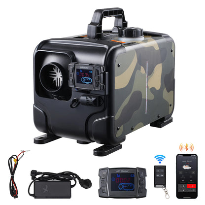 Succebuy 8KW Diesel Air Heater for Vehicles and RVs - 12V/24V All-in-One with Bluetooth, Display, and CO Alarm