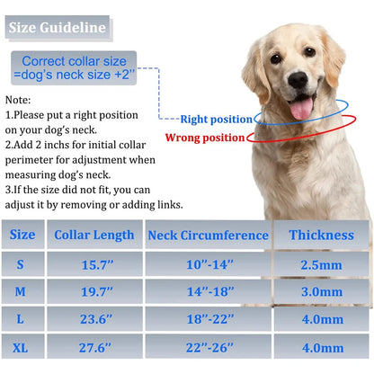 No Pull Dog Collar, Prong Collar for Small, Large Dog, Pinch Collar for Dogs with Quick Release Buckle, Prong Collar Cover