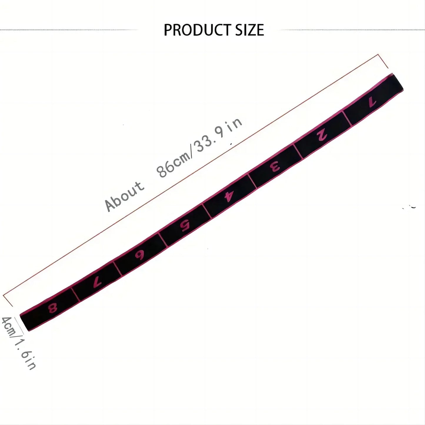 1Pc Stretching Strap with Loops - Non Elastic Stretch Band for Physical Therapy, Yoga Strap for Stretching Equipment, Stretch Bands for Exercise and Flexibility - Fascia, Hamstring & Leg Stretcher Belt