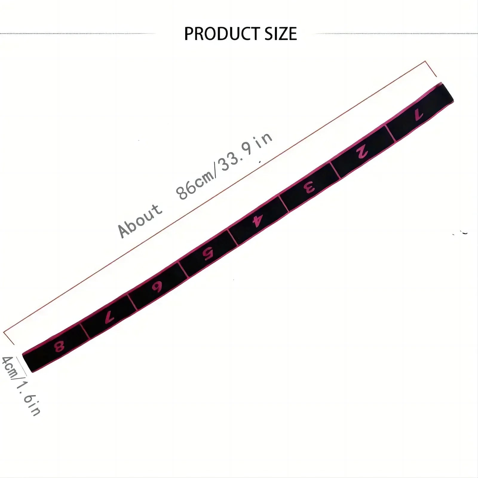 1Pc Stretching Strap with Loops - Non Elastic Stretch Band for Physical Therapy, Yoga Strap for Stretching Equipment, Stretch Bands for Exercise and Flexibility - Fascia, Hamstring & Leg Stretcher Belt