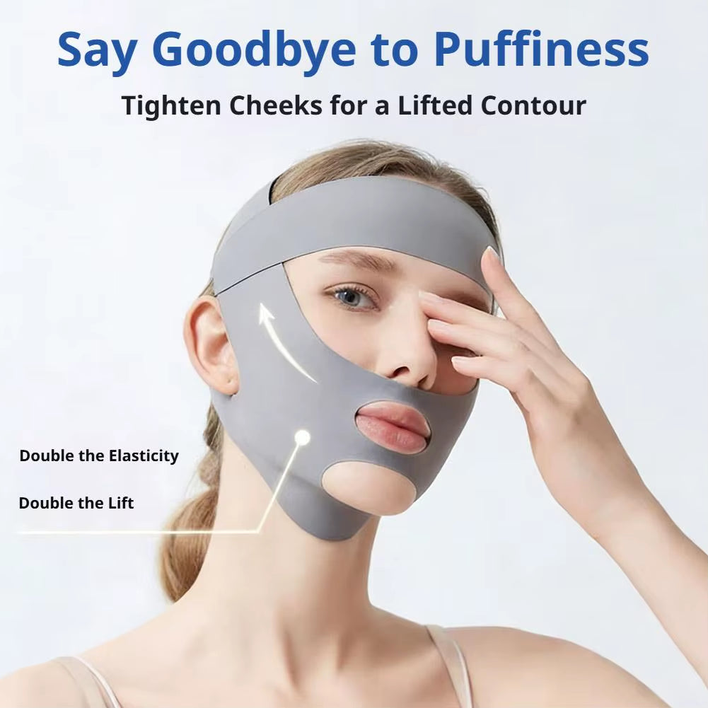 Facial Slimming Bandage for Relaxation and Lift - Double Chin Reduction and Facial Contouring Massage Belt