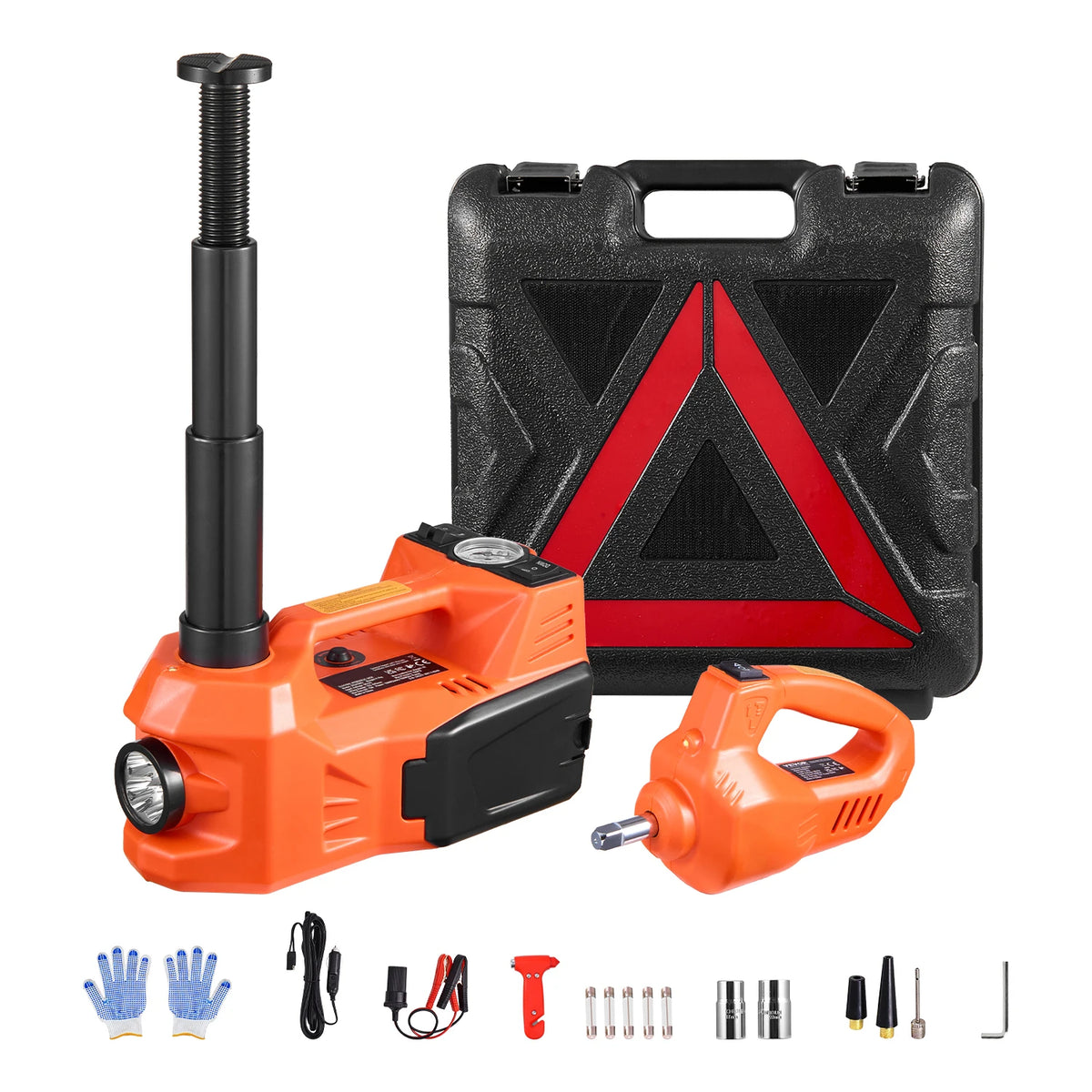 Succebuy 5T Electric Scissor Jack with Integrated Inflator and LED Light for Sedans, SUVs, and Trucks