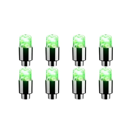 Durable Tire Valve Cap Lights - 2/4/8 Pack for Cars, Motorcycles, and Bicycles