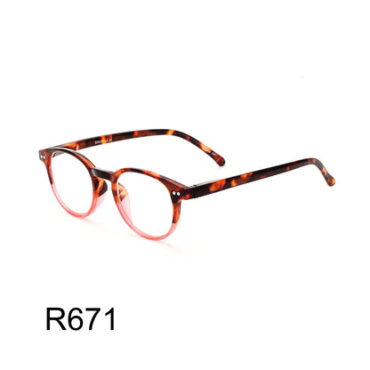 4 Pairs Mens Women Spring Hinge round Horn Power Oval Reading Reader Glasses 1-4