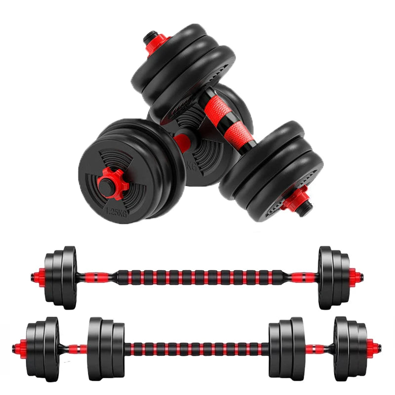 Adjustable 5-44 lbs Dumbbell to Barbell Set with Anti-Slip Grip for Versatile Home Gym Strength Training