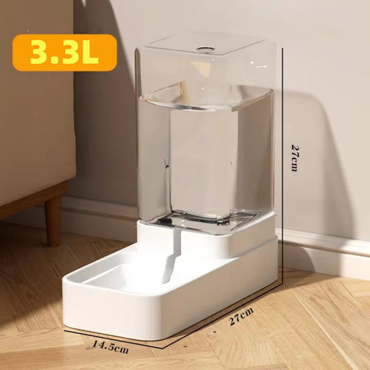 1Pc/2Pcs 1.5Kg/3.3L Convenient and Stylish Automatic Pet Feeder and Water Bowl Set for Indoor Dogs/Cats