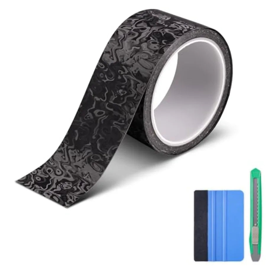 Forged Carbon Fiber Vinyl Wrap - 3D Cosmic Ghost Texture Auto Decal Film for Vehicle Customization