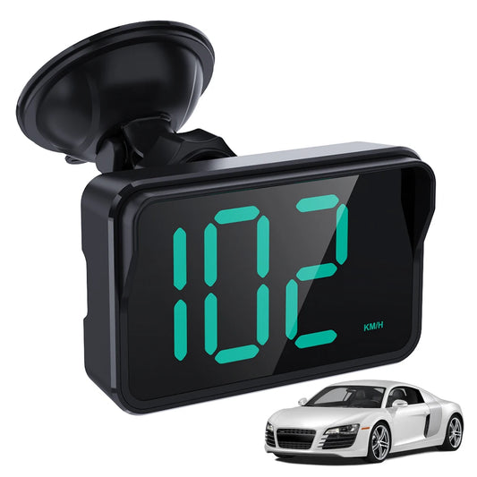 Universal Head-Up Display GPS Digital Speedometer for Cars and Trucks - Plug and Play Auto Accessory