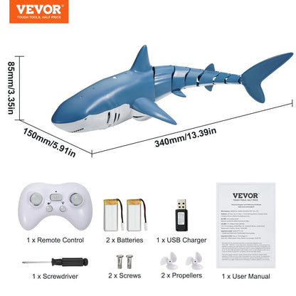 Remote Control Shark Toy 2.4 Ghz High Speed RC Boat for Kids Adults Gift