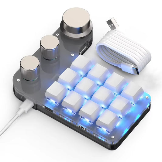 RGB Mechanical Keyboard with Custom Macro Programming PS Gaming Bluetooth Keypad Hotswap for Tablet Keyboard for MX Switch
