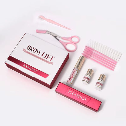 Professional DIY Eyebrow Perming Kit - ICONSIGN Brow Lamination Set for Home Use, Lasts 45-60 Days