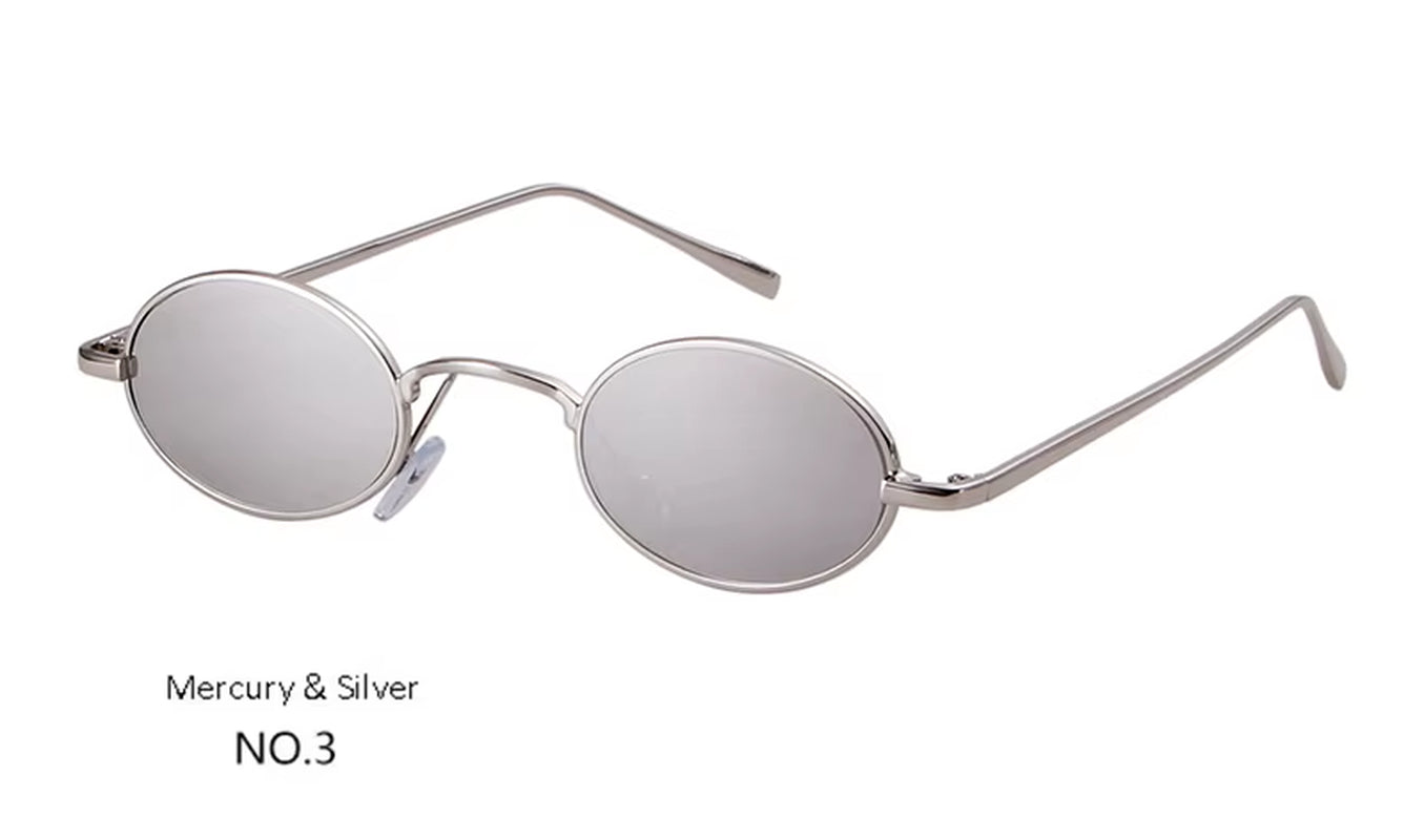 Skinny Steampunk Oval Sunglasses 2020 Women Vintage Small Steam Punk Goggles Designer Gold Tiny Sun Glasses Shades SN229