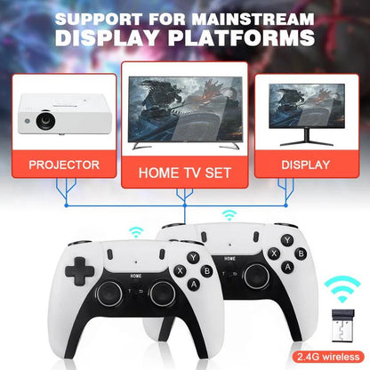  Video Gamepad Console, 2.4G Dual Wireless Game Controller, Support 4K Game Graphics, over 42,000 Classic Retro Games, Best Christmas Gift for Boys!