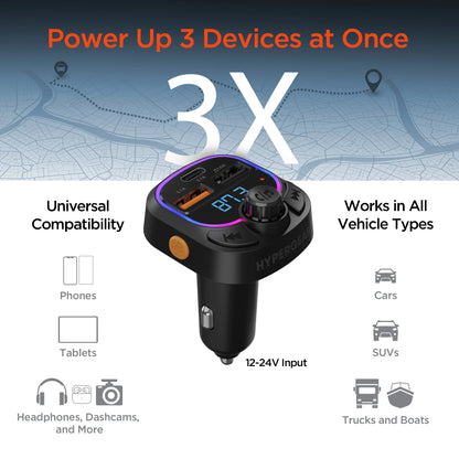 Hypergear Intellicast Road FM Transmitter Car Charger