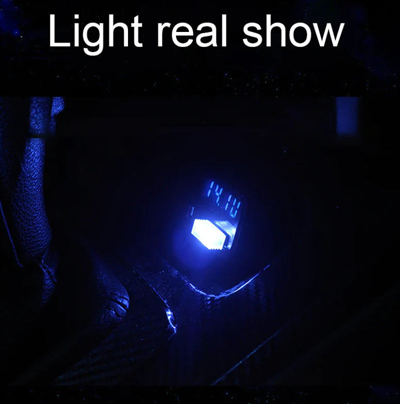 3X Mini Blue LED USB Car Interior Light Neon Atmosphere Ambient Lamp Accessories