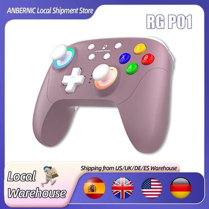 ANBERNIC RG P01 Gamepad Wireless Gaming Controller  Trigger Joystick Macro Key RGB Breathing Light for Switch PC Android IOS