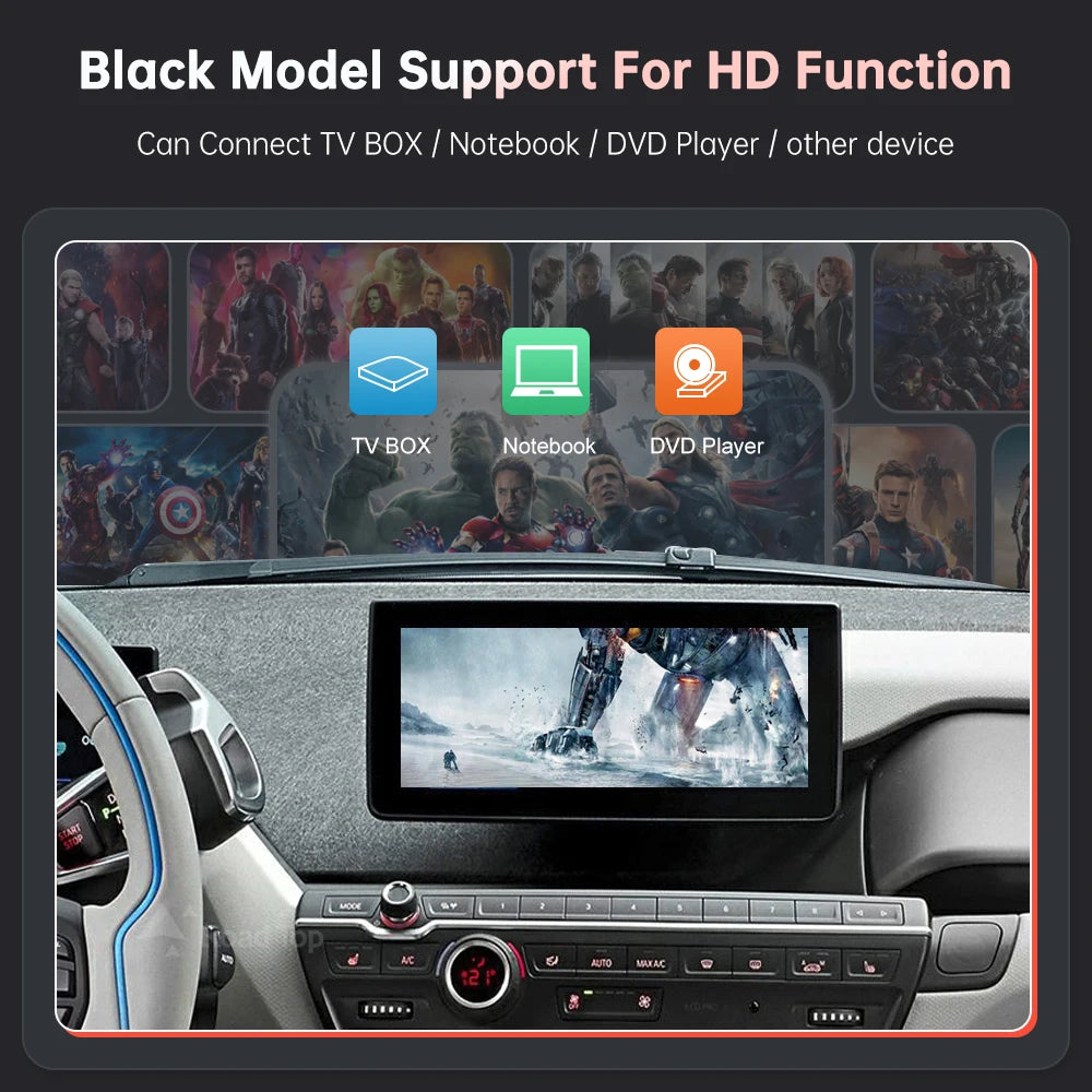 Wireless CarPlay and Android Auto Integration for BMW i3 I01 NBT EVO System (2013-2020) with AirPlay, Rear Camera, and Bluetooth GPS Support