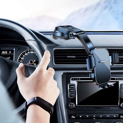 Universal Car Phone Holder - Versatile Dashboard and Windshield Mount for GPS Navigation