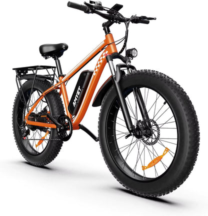 Electric Bike EB26 Adults Electric Bicycle Peak 1500W 48V 15AH E Bike 26" Fat Tire Mountain Bike 31Mph Electric Dirt Bike
