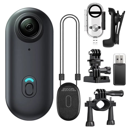 4K Mini WIFI Action Camera 128GB Thumb POV Portable Video Recorder with IPX7 Waterproof Camcorder Helmet Mount Vlogging (Black)