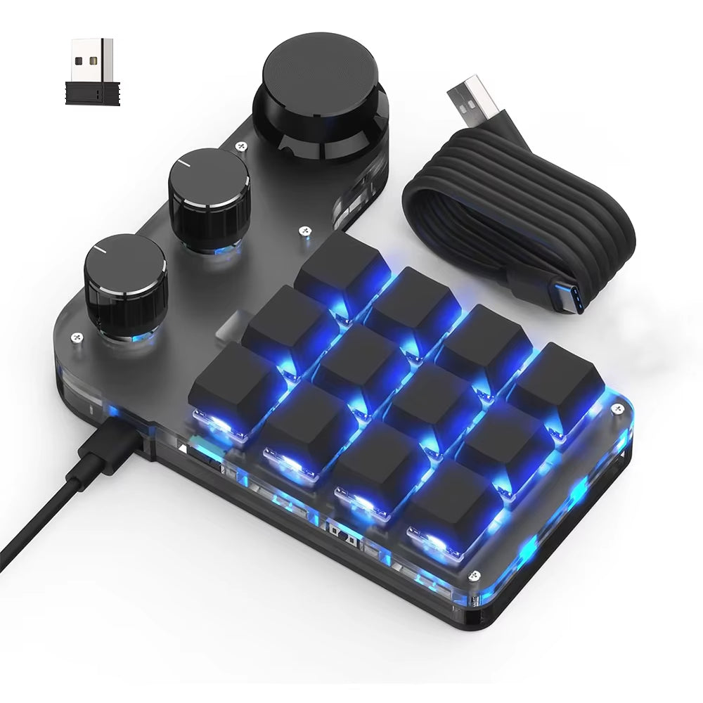 RGB Mechanical Keyboard with Custom Macro Programming PS Gaming Bluetooth Keypad Hotswap for Tablet Keyboard for MX Switch