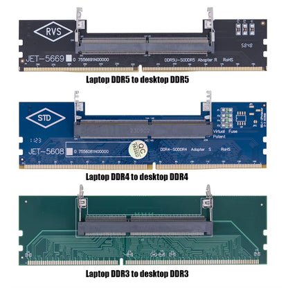 1 PC Laptop to Desktop Memory Adapter Card DDR3 DDR4 DDR5 Memory RAM Connector Card