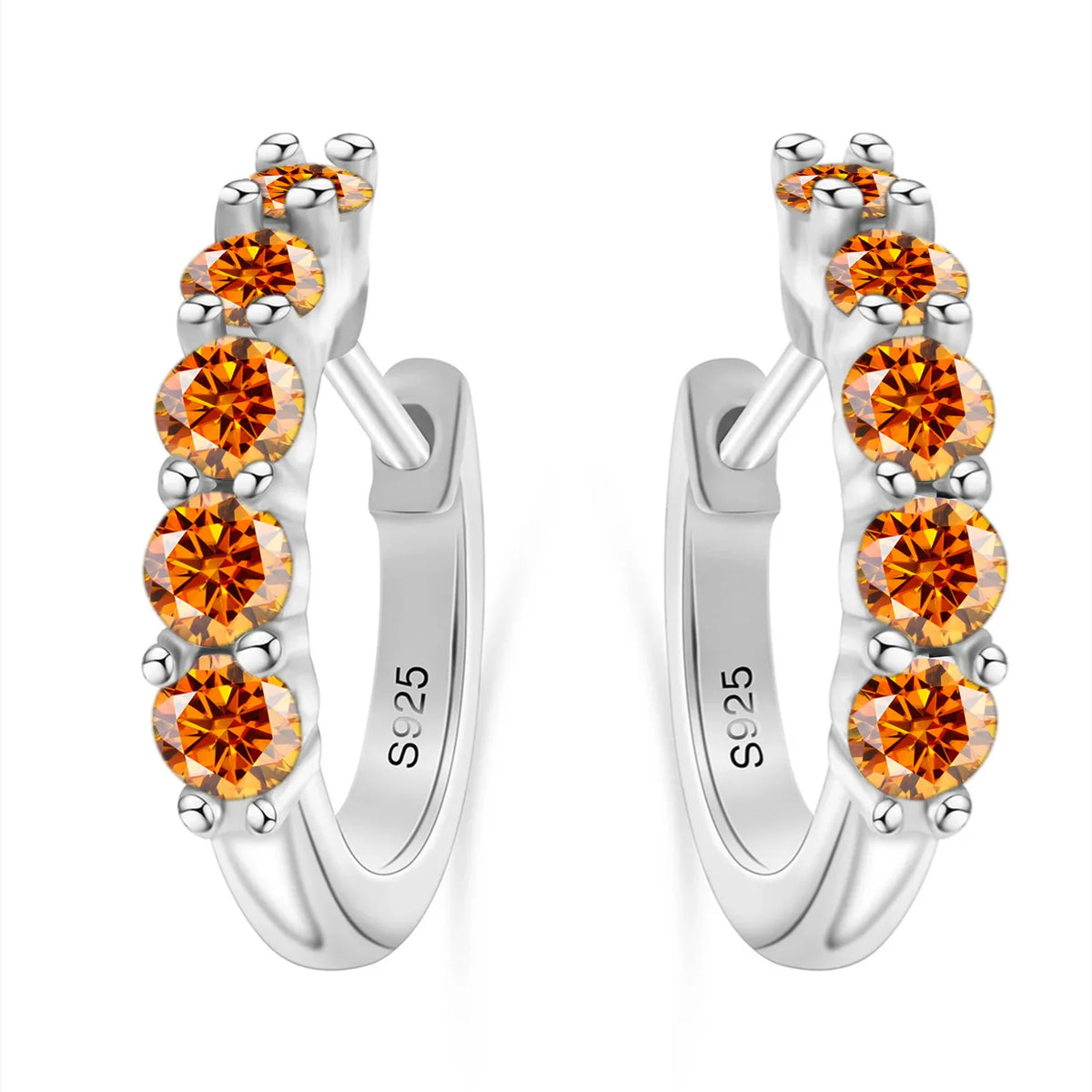 925 Sterling Silver Earrings Featuring 1 CT Total Moissanite - Elegant Jewelry Gift for Weddings and Special Occasions, Timeless Classic Design