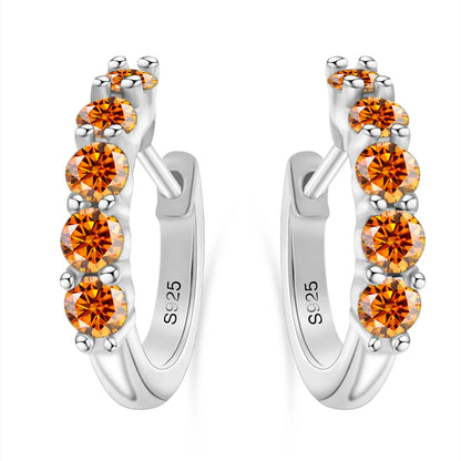 925 Sterling Silver Earrings Featuring 1 CT Total Moissanite - Elegant Jewelry Gift for Weddings and Special Occasions, Timeless Classic Design