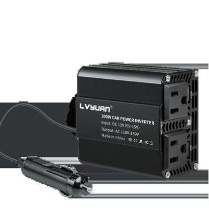 500W/300W Mini Portable Car Inverter DC12V to AC110V with USB 5V 3.1A Output and US Socket