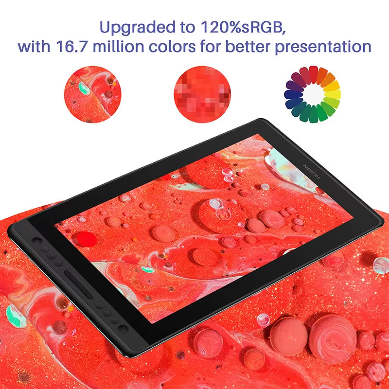 Huion Kamvas Pro 16 Drawing Pen Tablet 15.6 Inch 120% Srgb Digital Graphic Tablet Pen Display Monitor with Tilt Function