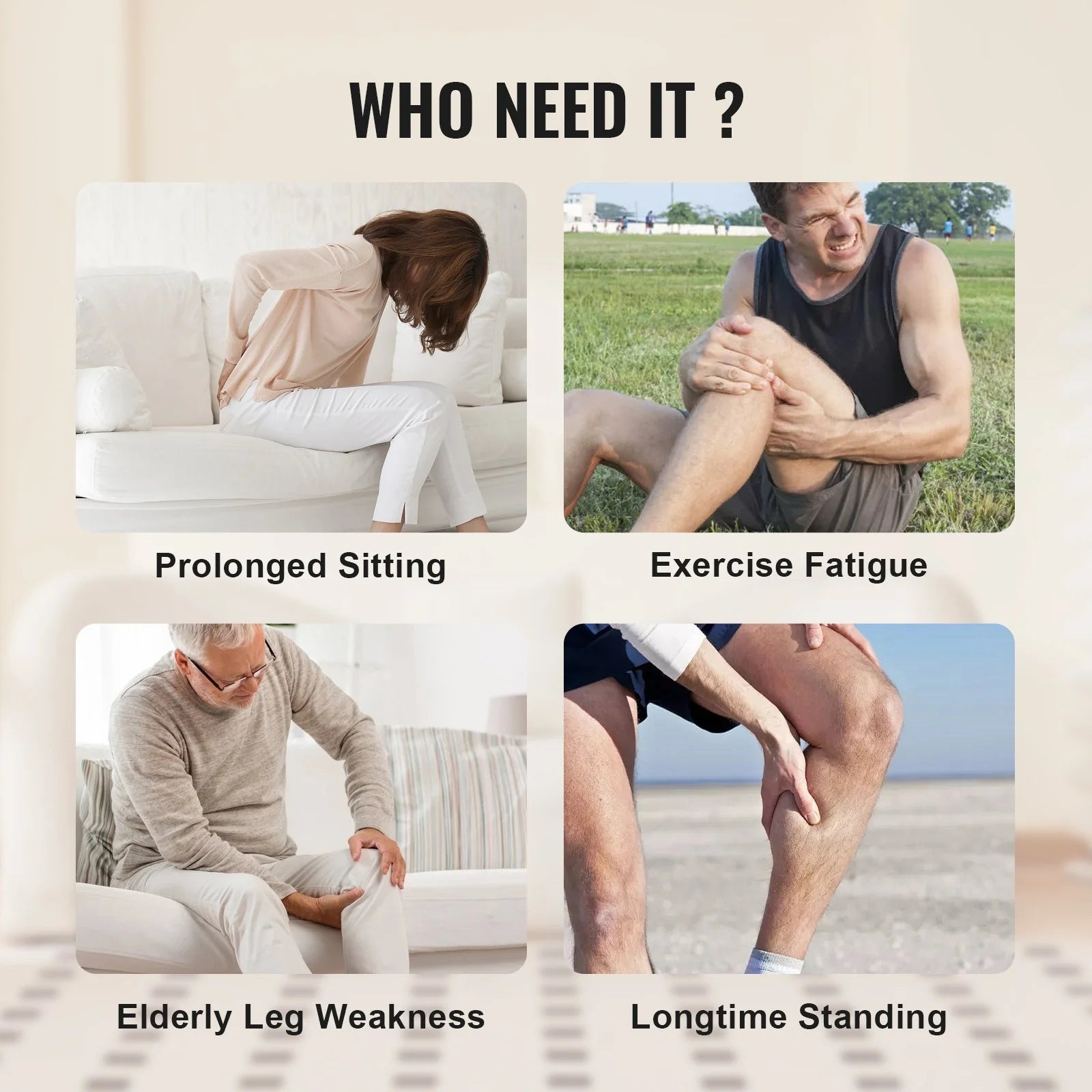 Full Leg Massager, Air Compression Leg Massager for Foot Calf Thigh Knee, 3 Modes & 3 Intensities, Leg Compression Massage Boots