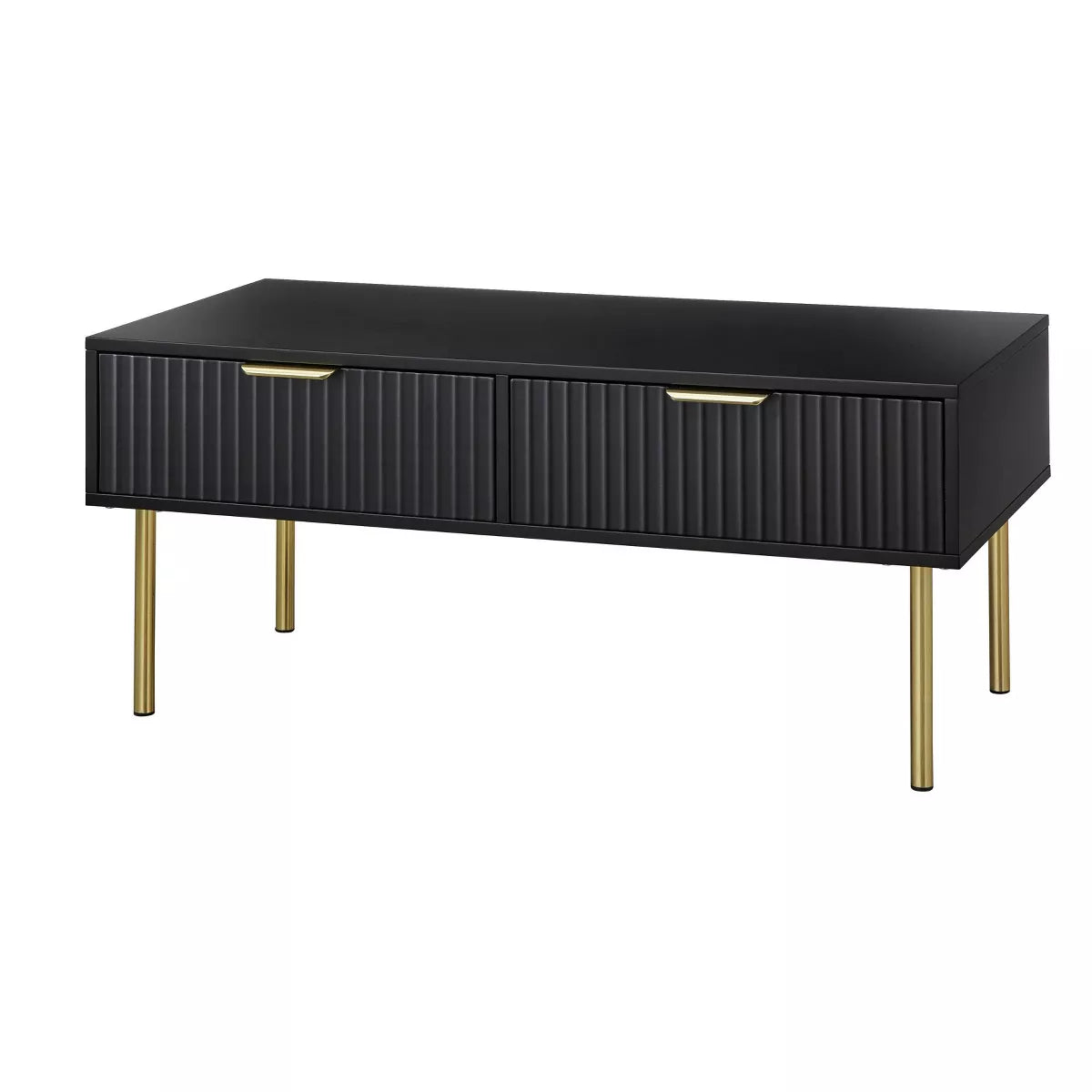 Russo Channel Front Coffee Table with 2 Drawers - Lifestorey