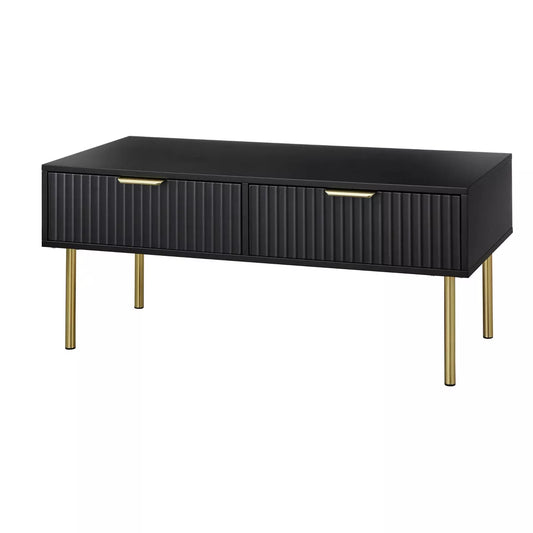 Russo Channel Front Coffee Table with 2 Drawers - Lifestorey
