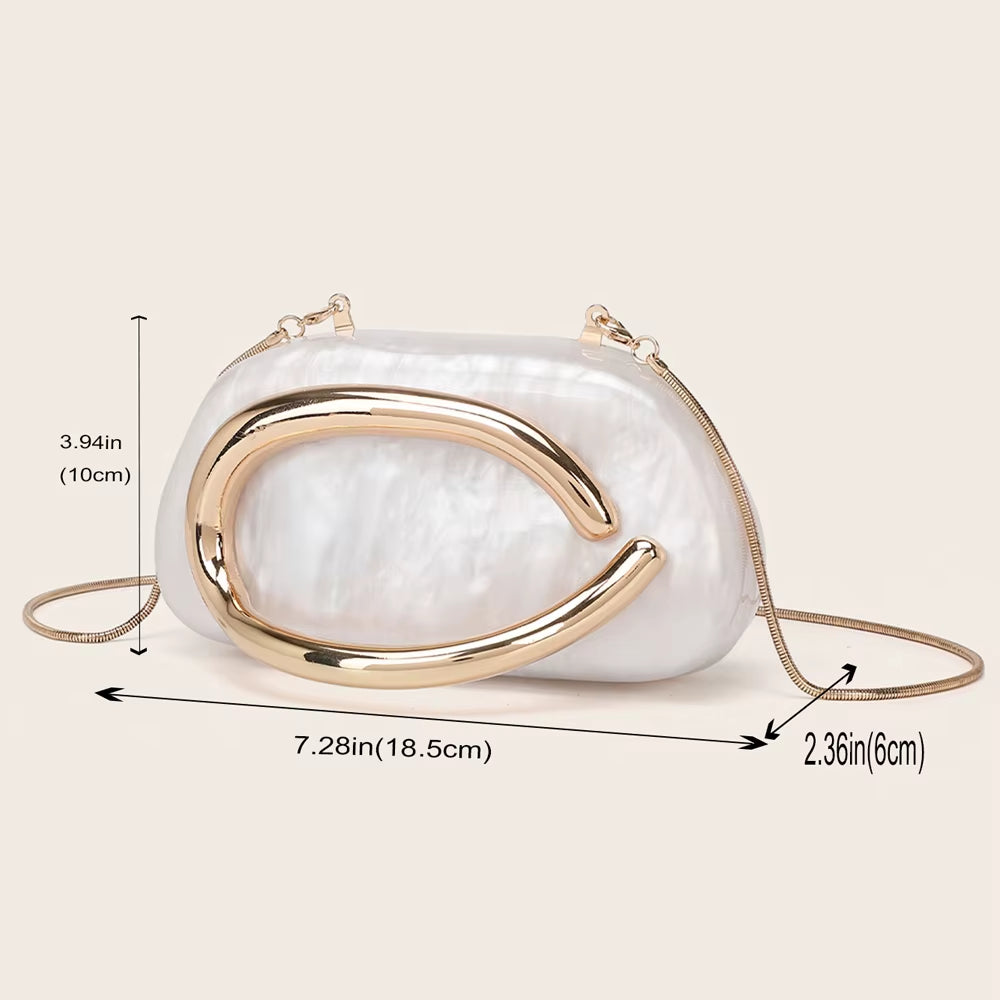 Fashion Women'S Handbag Bride Metal Gold Women Luxury Evening Banquet Clutch Bag Shoulder Wedding Purse Party Crossbody Bag